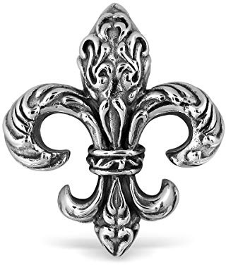 WithLoveSilver 925 Sterling Silber Irisches Fleur-de-Lis Kreuz Brosche Pin