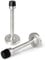 Door Stoppers, 150mm Extra Long Door Stopper 2 Pack Wall Protector Door Stop with Sound Dampening Rubber Bumper Tips, Brushed Nickel, Satin Door Stops Silver for Wall Mount Door Mount