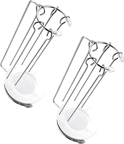 Cabilock Lot de 2 brochettes pour Barbecue en Acier Inoxydable - avec Support de Suspension pour Barbecue