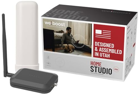 weBoost Home Studio Omni - Cell Phone Signal Booster | Boosts 4G LTE & 5G for all U.S. & Canadian Networks - Verizon, AT&T, T-Mobile & more | Made in the U.S. | FCC Approved (model 471166)