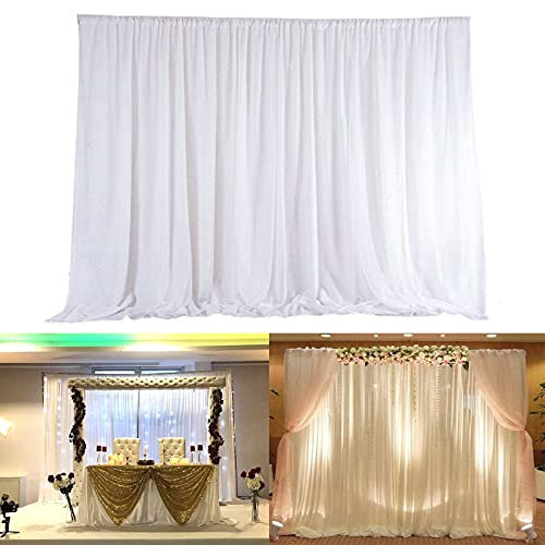 White Curtains for Backdrop 3 * 3 m Wedding Photography Background Curtain Children's Photography Backdrops Ceremony Graduation Ceremony Background Cloth Christmas Backdrop Decor