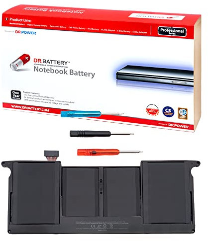 DR. BATTERY A1465 A1370 Laptop Battery Compatible with Apple MacBook Air 11 inch (Mid 2011 2012 2013 Early 2014 2015 Version) A1406 A1495 MC969LL/A MD224LL/A MD711LL/A MD712LL/A MD224J/A [7.3V/38Wh]