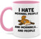 Tasse Tassen 325ml - Statement - I hate Morning people - and mornings and people - Kaffee Coffee Sprüche Spruch Geschenk - 325 ml - Rosa - i+hate+morning+people+tasse spruchtasse sarkasmus