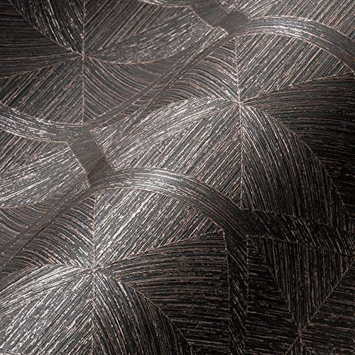 Livingwalls My Home My Spa 3D Vlies Tapete Bronze Grau Strukturtapete 386902 Geometrisch 10,05x0,53m Made in Germany, Bronze, Dunkelgrau, 10,05m x 0,53m