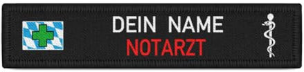 Copytec Notarzt Bayern Namen-Schild Patch Bavaria Feuerwehr Bundeswehr #39185