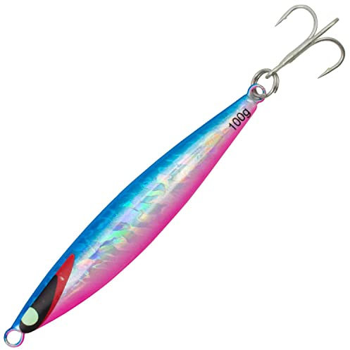 Team Deep Sea Super Glow High Tech Pilker 100g - Blau/Pink/Glow - 1 Stück | Pilker