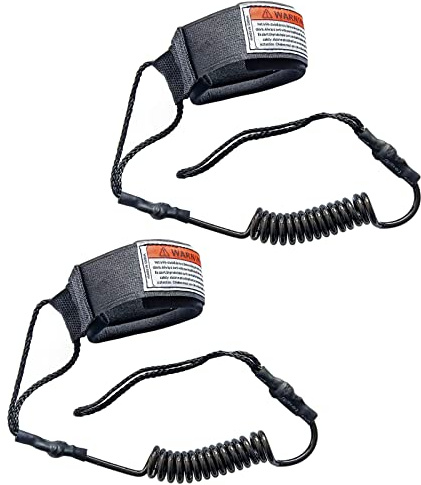 PMELCXD Guinzaglio per Tavola SUP da Surf,Tavola da Stand Up Paddle Arrotolato in TPU Guinzagli per Tavole Surf,Corda Gamba Cinturino alla Caviglia,per Tutte Le Tavole Surf(2 Pezzi)