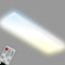 BRILONER - LED Deckenlampe flach mit Fernbedienung, indirektes Licht, einstellbar von warmweiß bis kaltweiß, Lampe, Deckenleuchte, Wohnzimmerlampe, LED Panel, Küchenlampe, 58x20x3 cm, Weiß