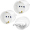 Reiseadapter, 3er Pack DE auf IT Reisestecker Adapter 2 Pin Europa auf 3 Pin Italien Stecker Typ L Schuko Adapter EU auf Italien Chile, Weiß