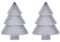 DOITOOL 2Pcs Snack Appetizer Trays Christmas Tree Shape Dessert Serving Dishes Snack Platter Christmas Serving Tray Fruit Cheese Dessert Tray Plate for Christmas Holiday Party - Grey
