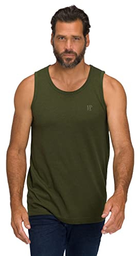 JP 1880 Herren große Größen Übergrößen Menswear L-8XL Tank Top, Basic, ärmellos Oliv 6XL 705145440-6XL