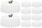 Showgeous 10 Stück Tischdecke Weiße Runde Tischdecke 228cm Polyester Stoff Tischdecke Rund Waschbare Tischdecke für Hochzeit Bankett Restaurant Buffet Parteien Garten