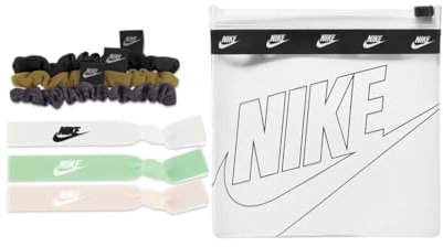 Nike Mixed Hairbands 6er Pack with Pouch in der Farbe Black/Bronzine/Heather Grey, Maße: ONE Size, N.100.3666.041.OS