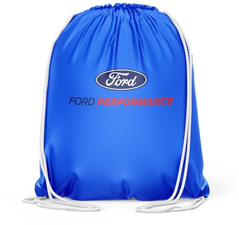 Ford Performance Racing Icon Gymsac/Rucksack Blau mit weißen dicken Akkorden