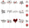 12 Stück Kucheneinsätze Zum Valentinstag, I love you, Happy Valentine's Day Tortendekorationm, Cupcake Dekoration, Party Dekorationen zum Thema Valentinstag, Valentinstag Deko Kuchen Dekoration