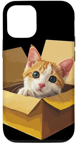 Hülle für iPhone 14 Cooles Katzenkostüm im Karton