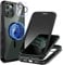 seacosmo Magnetic for iPhone 11 Pro Max Case, Full Body Protection and Built-in 9H Privacy Screen Protector + Camera Lens Protector, Anti Peeping Clear Back Cover for iPhone 11 Pro Max - Black