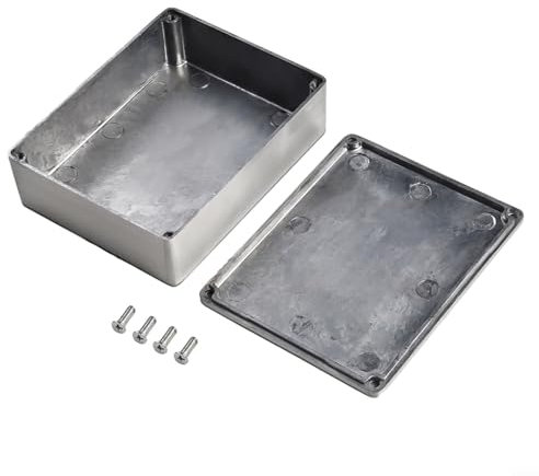 Die Cast Aluminum Box,Diecast Aluminium Enclosure Box Silver Enclosure Project Box For External Power Instruments Components Protects(1590BB (120x95x35mm))