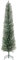 HOMCOM 7ft Artificial Pencil Christmas Tree with 405 Branches, Metal Base, Realistic Xmas Tree, Green