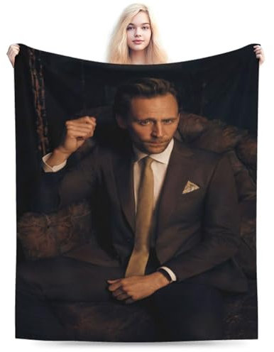 zekiooofkwo To-m Hiddleston Weiche und bequeme, warme Fleece-Überwurfdecken, Yoga-Decken, Stranddecke, Picknickdecke, Geschenk für Schlafsaal, Zimmer, Büro, Dekoration, Sofa, Bett, Camping, Reisen,