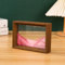 AzureLeap Sandbilder zum Drehen 3D Sandscape die Sandkunst in Tiefsee Fließende Sandmalerei Sandbild Geschenke Sanduhr Deko Aesthetic für Büro Wohnzimmer Schreibtisch Erwachsene Kinder [PINK-6in]