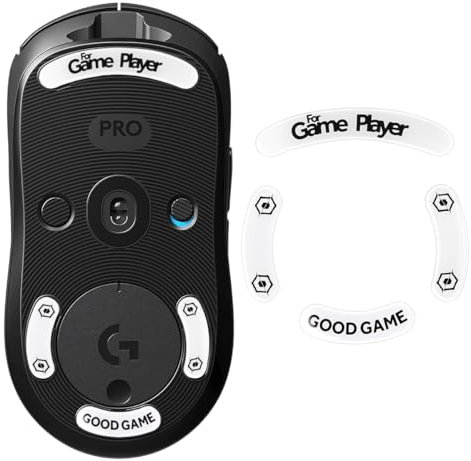 immoenuc Glass Mouse Skates for 2024 Logitech G Pro 2 Lightspeed/G Pro Wireless Gaming Mouse Feet Pads Smooth Durable Game Mouse Accessories (White)