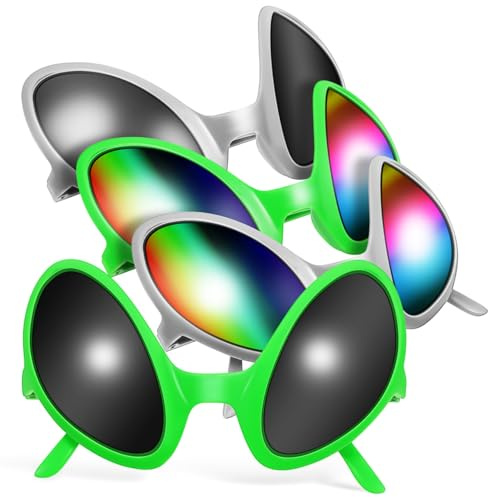 Garneck 4 Stück Lustige Alienbrille – Dekorative Für Cosplay Und Partys - Ideale Foto-Requisiten Für Karneval Und Unvergessliche Feierlichkeiten