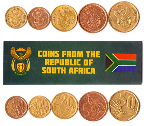 5 South Africa Coins from Africa | Old Collectible South African Cash Lot | Perfect Choice For Your Coin Bank, Holders And Collection Album
