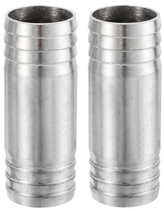 QUARKZMAN 2Pcs 38x100mm Raccord De Tuyau Égal À Manchon Argent | Raccord De Connexion, En Acier Inoxydable 304 Pour Systèmes À Vide, Connexions Industrielles, Équipement Pneumatique