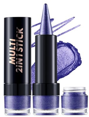 2 in 1 Perlglanz-Lidschatten und Eyeliner Stick hochpigmentiertes, präzises Augen-Make-up für einfaches Auftragen Karamellbrauner Lidschatten