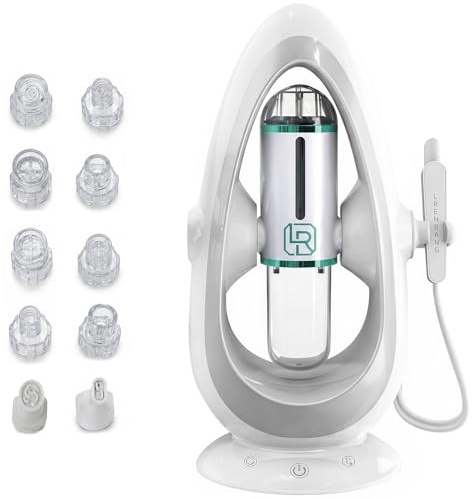AquaFacial Hautreinigungsgerät Multifunktionales Haushalts Hautreinigungsgerät mit Wasser-Sauerstoff, 5 Saugstufen & 10 Aufsätzen – Tiefenreinigung Hautreinigungsgerät mit Mikroblasen für Home