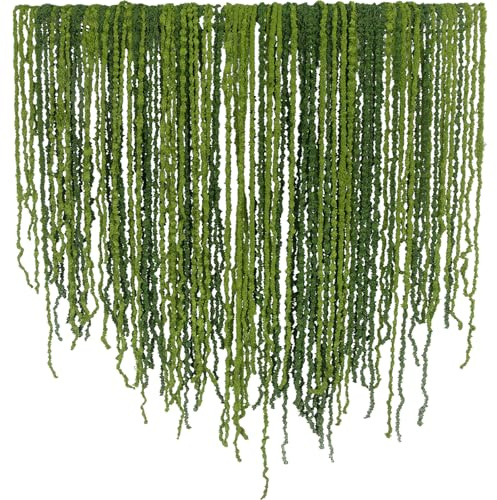 CEWUDA 60pcs Künstliche Pflanze Hängend Künstliches Moos für Dekoration Hängendes Moosranken Dekomoos Hängepflanze Künstlich für DIY Garten Terrarien Märchengärten Wand Innen und Außenbereich 1.6m