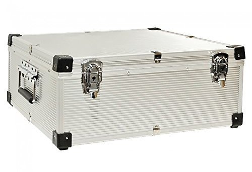 Neo Aluminium CD or DVD Storage Box with sleeves holds upto 630 disks
