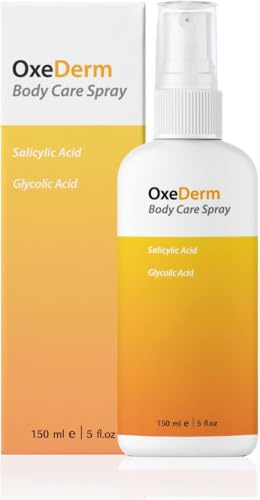 OxeDerm Body Care 2% Salicylic Acid Spray 150ml/ 5fl.oz | Cleansing Body Spray with Glycolic Acid & Salicylic Acid - For Clearer-Looking Skin