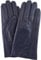Extra weiche Lederhandschuhe für Damen mit Knopf-Design und warmem Fleecefutter, marineblau Gr. Größe L, navy