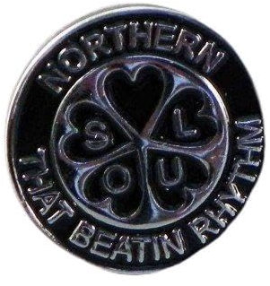 Anstecknadel aus Metall, Emaille, Motiv: Nordseele, Reggae, Ska, Beatin, Rhythmus, Blume, Schwarz