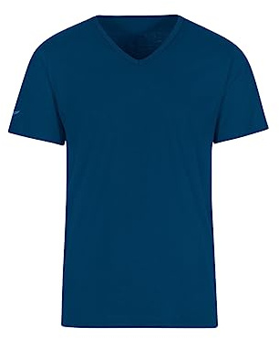 Trigema Herren V-shirt Biobaumwolle 639203, Blau (Saphir C2c 552), L EU