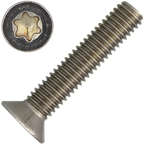 10 Stück Senkkopfschrauben M6 X 25 mit Innensechsrund TX - T30 DIN 965 Edelstahl A2