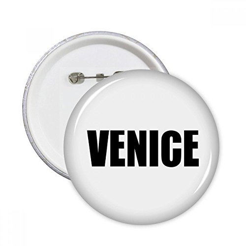 DIYthinker Venedig Italien Stadt Name Runde Stifte Abzeichen-Knopf Kleidung Dekoration 5pcs Geschenk Mehrfarbig M