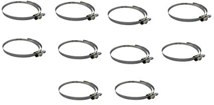 Duct Hose Clip Clamp for Flexible Ducting Hose Pipe Ventilation 300mm Pack of 2, 3, 5 and 10 (10)