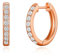Philip Jones Rose Gold Plated Hoop Earrings Created with Zircondia® Crystals