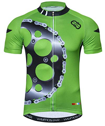 Weimostar Sportbekleidung Radtrikots Kurzarm Fahrradbekleidung Fahrrad top Männer MTB Jersey Atmungsaktive Sommer Schwarz