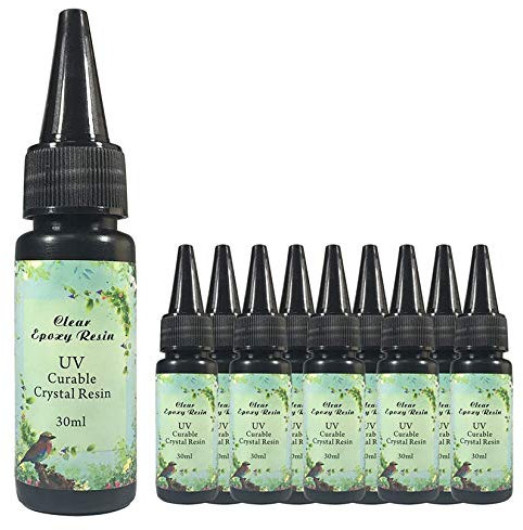 10 Pieces 30ML Crystal Epoxy Resin UV Glue Nail Art Tools For DIY Home Professional Handcraft Jewelry Earrings Necklace Bracelet Nail Art Accessories