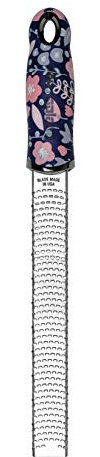 Microplane Zester Küchenreibe in FUNKY Spring Flower für Zitrusfrüchte, Hartkäse, Schokolade & Muskatnuss mit feiner Edelstahlklinge - Made in USA
