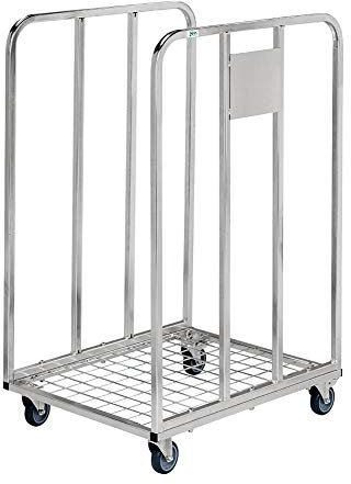 Gitterrollwagen 150 kg, mit 2 Seiten, LxBxH 530 x 630 x 1.000 mm, verzinkt