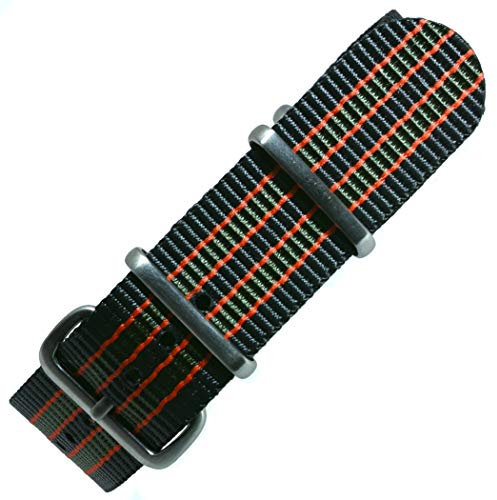 time+ 20mm Military G10 Style Premium Ballistic Nylon Watch Band Strap Vintage Bond/Brushed