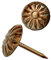 FUXXER® 100 unghie decorative anticate, con testa decorativa, vintage, 11 mm, rame