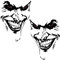 Joker Aufkleber 10x7cm Why so serious Schriftzug Spruch Fahrzeug Dekor Folie für Auto Bus Wohnwagen Kfz Zubehör Autoaufkleber Clown (Schwarz Matt, K059 + K060 2x Joker)