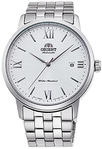 Orient Herren Analog Automatik Uhr mit Edelstahl Armband RA-AC0F10S10B