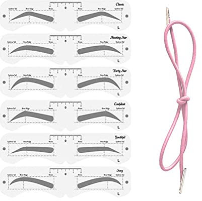 KKPLZZ Moule à Sourcils en Plastique DIY PEVA Soft Eyer Shaper Modèle de Maquillage avec Bande élastique Aide au Maquillage des Sourcils Façonnant Le Maquillage des Sourcils débutant